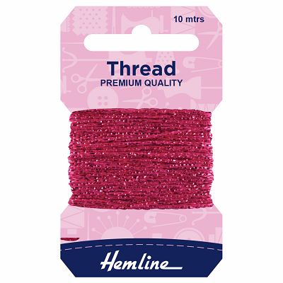 H1002\25 Glitter Thread: 10m: Fuchsia..