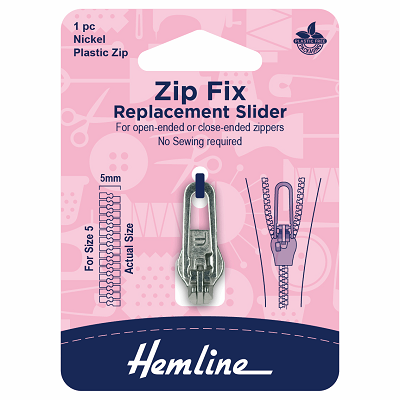H167.01.NK -  Zip Fix: For Plastic: Size 5: Nickel..