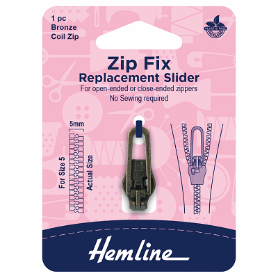 H167.03.BR -  Zip Fix: For Coil: Size 5: Bronze