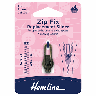 H167.03.BR -  Zip Fix: For Coil: Size 5: Bronze..