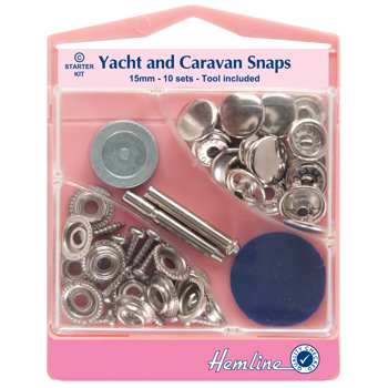 H409NK Yacht Snaps - Nickel, 15mm..