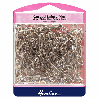 H418.2 .150 Curved Safety Pins: Value Pack: 38mm: 150 Pieces