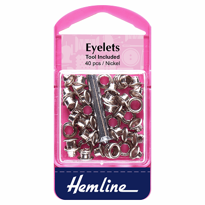 H435N Eyelets with Tool: Nickel - 5.5mm - 40pcs.. 