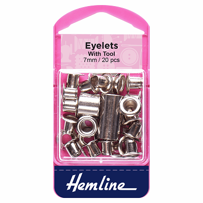 H437/SIL Eyelets: 7mm:Nickel: 20 Pieces