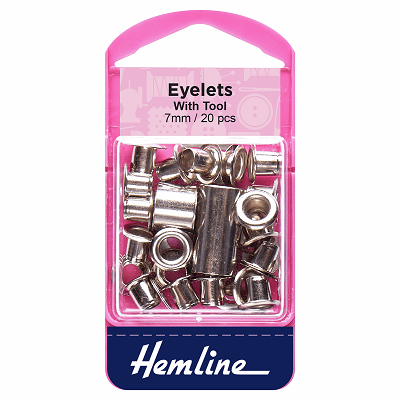 H437/SIL Eyelets: 7mm:Nickel: 20 Pieces..