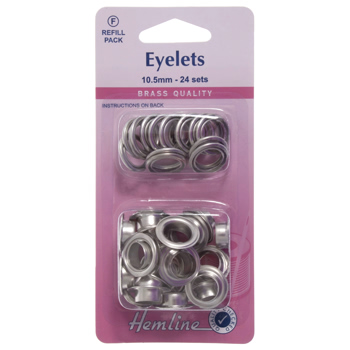 H438PR.10.N Eyelets Refill Pack: Nickel/Silver - 10.5mm (F) 