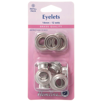 H438PR.14.N Eyelets Refill Pack: Nickel/Silver - 14mm (G) 