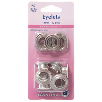 H438PR.14.N Eyelets Refill Pack: Nickel/Silver - 14mm (G).. 