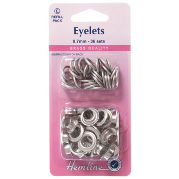 H438PR.8.N Eyelets Refill Pack: Nickel/Silver- 8.7mm (E) 