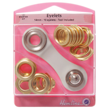 H438P.14.G Eyelets Starter Kit: Gold - 14mm (G).. 