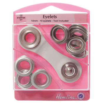 H438P.14.N Eyelets Starter Kit: Nickel/Silver - 14mm (G).. 