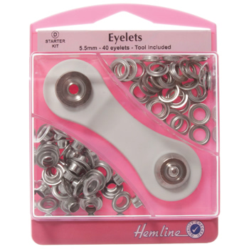 H438P.5.N Eyelets Starter Kit: Nickel/Silver - 5.5mm (D) ..