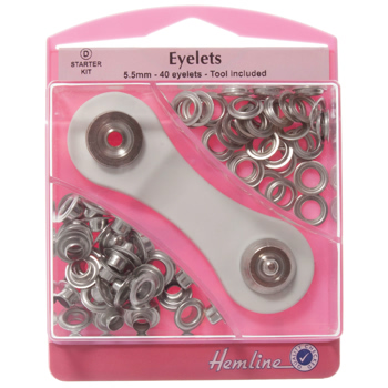 H438P.5.N Eyelets Starter Kit: Nickel/Silver - 5.5mm (D) 