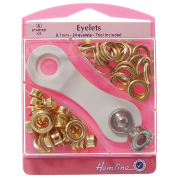H438P.8.G Eyelets Starter Kit: Gold - 8.7mm (E) 