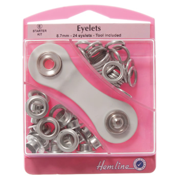 H438P.8.N Eyelets Starter Kit: Nickel/Silver - 8.7mm (E).. 
