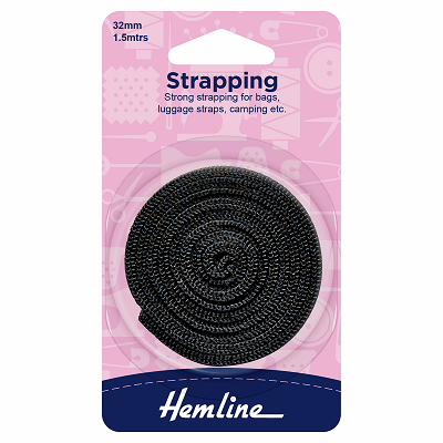 H450.32.B Strapping: 1.5m x 32mm: Black