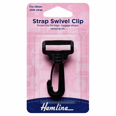H453.25.B Swivel Clip: Black: 25mm: 1 Piece..