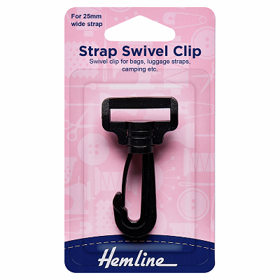 H453.25.B Swivel Clip: Black: 25mm: 1 Piece