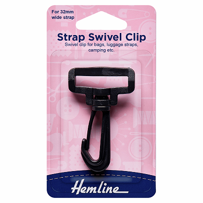 H453.32.B Swivel Clip: Black: 32mm: 1 Piece