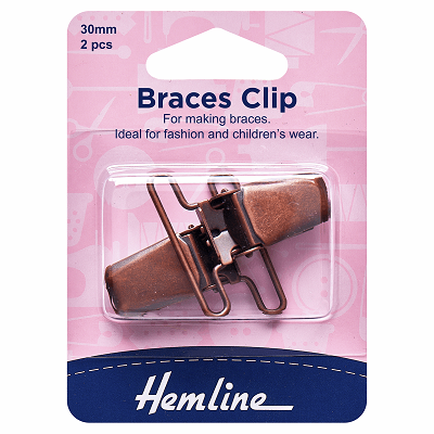 H457.BR Braces Clip: 30mm: Bronze: 2 Pieces