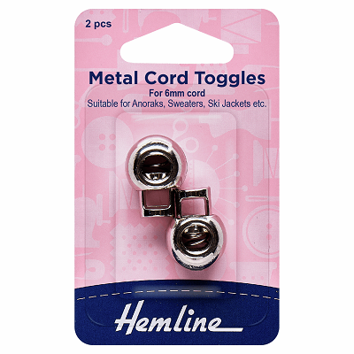 H459.NK Adjustable Cord Toggles: 6mm: Nickel