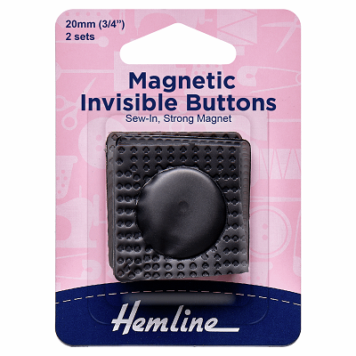 H4604.BK Magnetic Invisible Buttons: 2 Pieces: Black 