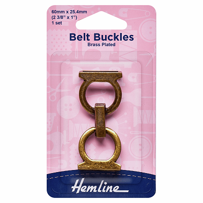 H4606.BR Buckle: Belt: 60 x 25.4mm: 1 Piece: Brass