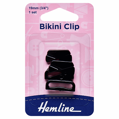 H461.B Bikini Clip: 19mm: Black