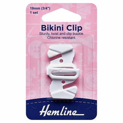 H461.W Bikini Clip: 19mm: White..