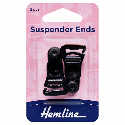 H464.BLK Suspender Ends: Black: 1 Pair..