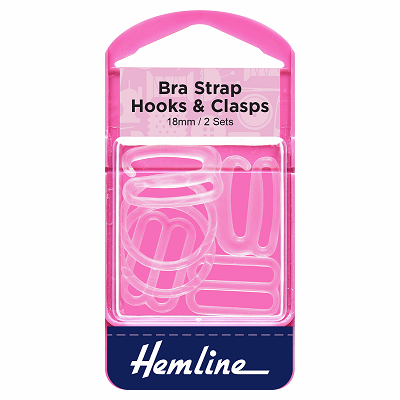 H470.18.C Bra Hooks & Clasps: Clear: 18mm