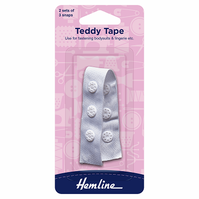 H472.WHT Snap Tape: 90mm: White: 2 Sets..