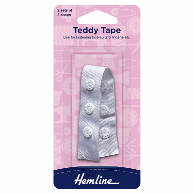 H472.WHT Snap Tape: 90mm: White: 2 Sets