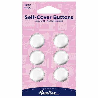 H473.19  Self Cover Buttons: Metal Top - 19mm 