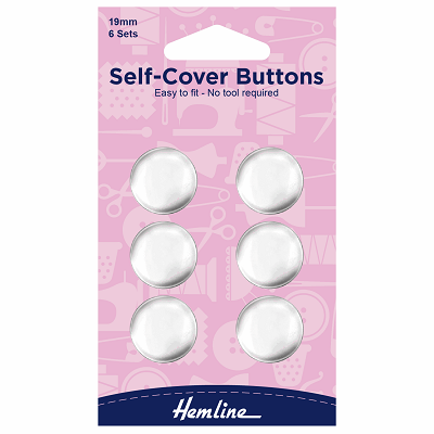 H473.19  Self Cover Buttons: Metal Top - 19mm.. 