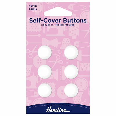 H475.15  Self Cover Buttons: Nylon - 15mm.. 