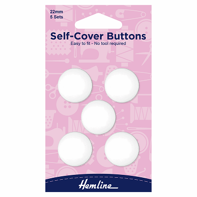 H475.22 Self Cover Buttons: Nylon - 22mm 