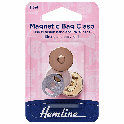 H479.G Magnetic Bag Closure: 19mm - Gold colour..