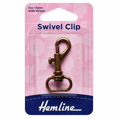 H482.15.B Swivel Clip: 15mm: Bronze