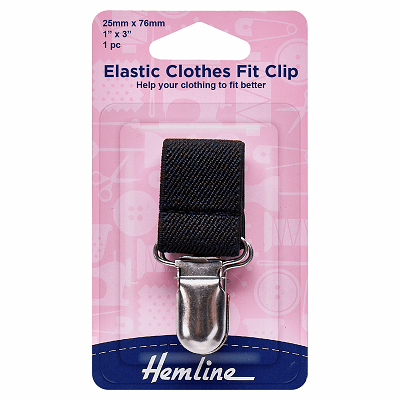 H484.BK Elastic Clothes Fit Clip: 25 x 76mm: 1 Piece