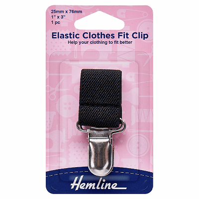 H484.BK Elastic Clothes Fit Clip: 25 x 76mm: 1 Piece..