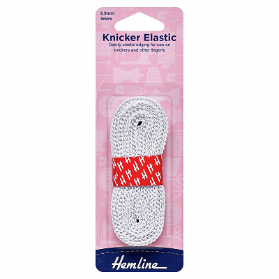 H680.95 Knicker Elastic: 3m x 9.5mm: White..