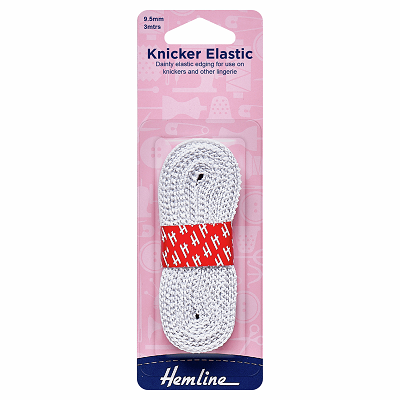 H680.95 Knicker Elastic: 3m x 9.5mm: White