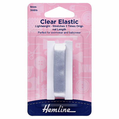 H686.90 Swimwear Elastic: 3m x 9mm: Clear..