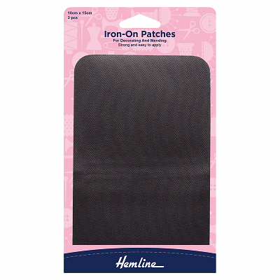 H690.DK Dark Grey Cotton Twill - Iron On Patches..