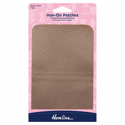 H690.FWN Fawn Cotton Twill - Iron On Patches..