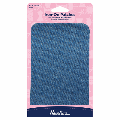 H690.LD Light Denim Cotton Twill - Iron On Patches..