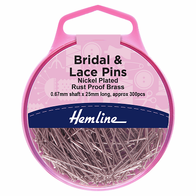 H702 Pins: Bridal and Lace: 25mm: Nickel: 300 Pieces..