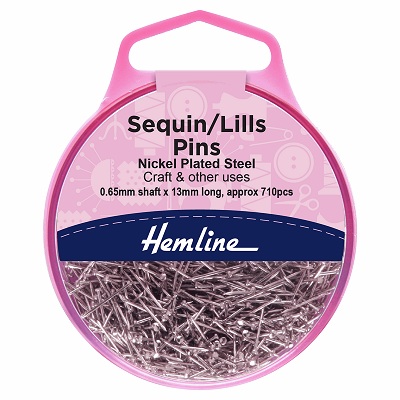 H708 Pins: Sequin/Lills/Bead: 13mm: Nickel: 710 Pieces 