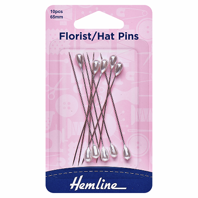 H711 Pins: Florist/Hat: 65mm: Nickel: 10 Pieces